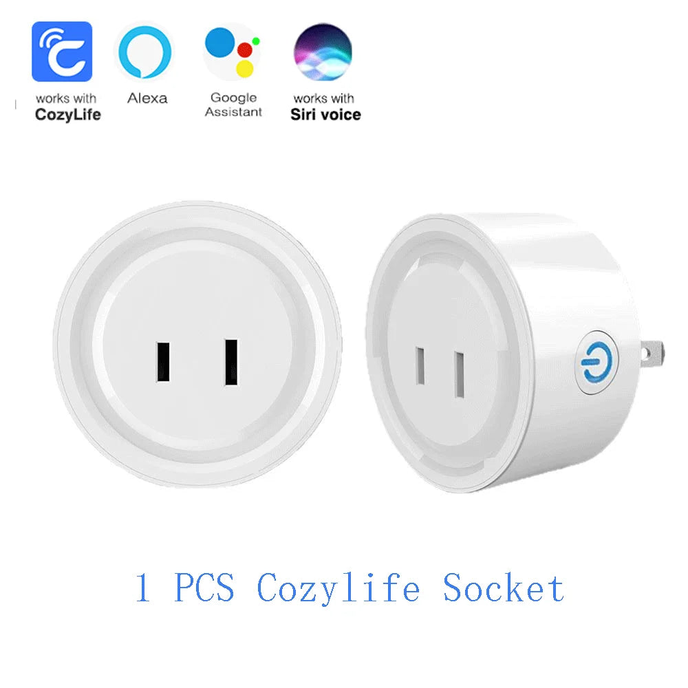 The Japanese standard plug of the Tuya wifi Cozylife smart socket can be used for voice control and timing of two domestic AI