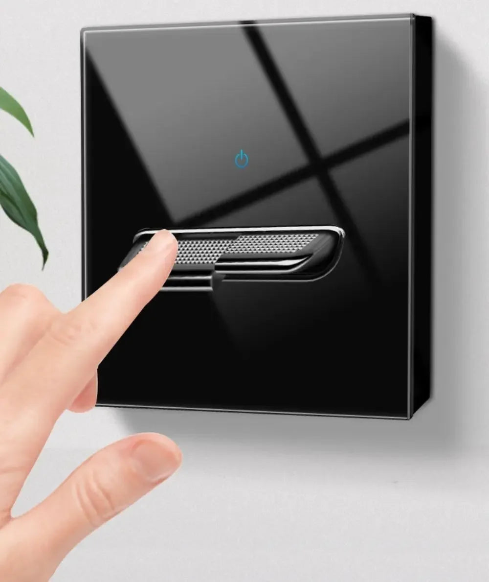 Glass Touch Switch Tempered Crystal Panel 1/2/3/4 Gang Wall Light Switches Sensitive LED Backlight Metal Push Button 110V 220V