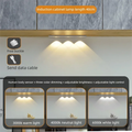 Wireless Ultra Thin Motion Sensor LED Cabinet Light Dimmable Lamp USB Rechargeable 3 Colors for Kitchen Wardrobe Bedroom Stairs