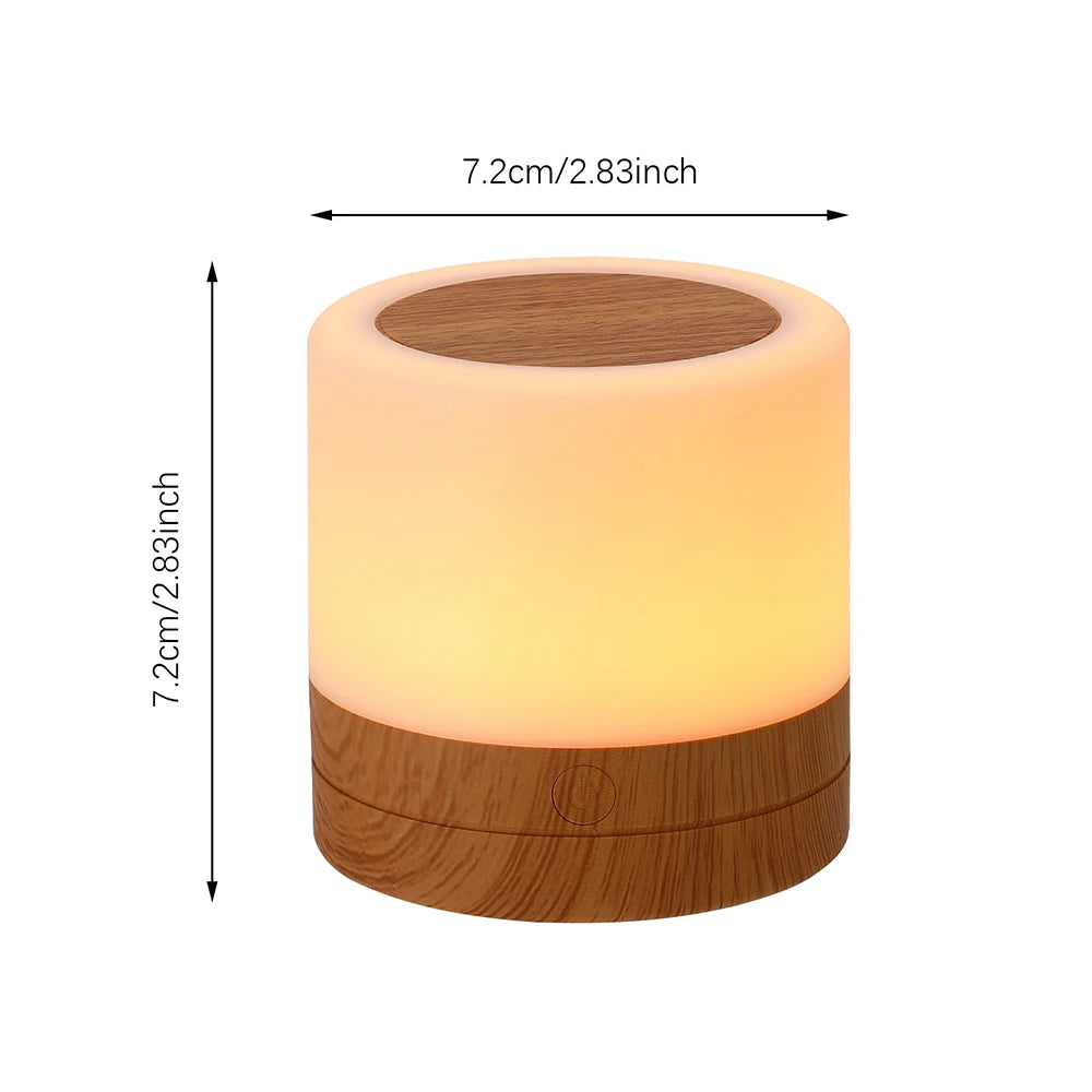 RGB Night Lamp Camping Light Atmosphere Night Lights Bedside Lamps Color Changing Tent with Remote Touch Control for Bedroom Dec