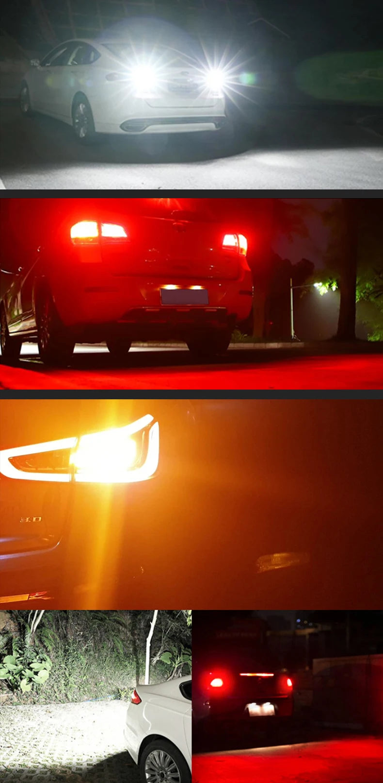 1×1156 ba15s p21w canbus bulbs py21w led turn signal yellow 7440 bulb bay15d 1157 canbus led reversing lights t20 7443 STOP LAMP