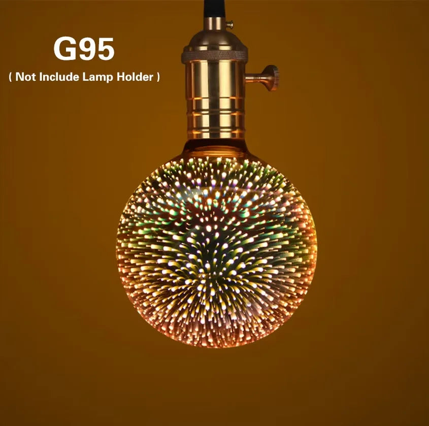 G125 G80 E27 Bulb Night Light Star Fireworks Effect table Lamp Decoration Bulb bedside Home Room Decor Light Luminaria 110V 220V