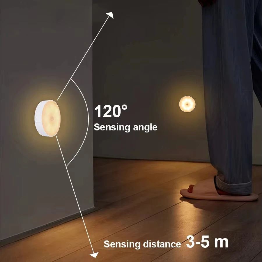 GGbingo-Motion Sensor LED Night Light Type-C Rechargeable, Kitchen Cabinet, Wardrobe Lamp, Staircase, Wireless Closet Light, HPH