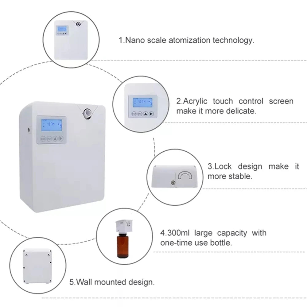 Bluetooth Smart Aroma Diffuser Hotels Air Freshener Flavoring Diffuser Coverage 300m³ Electric Smell For Home Smell Distributor