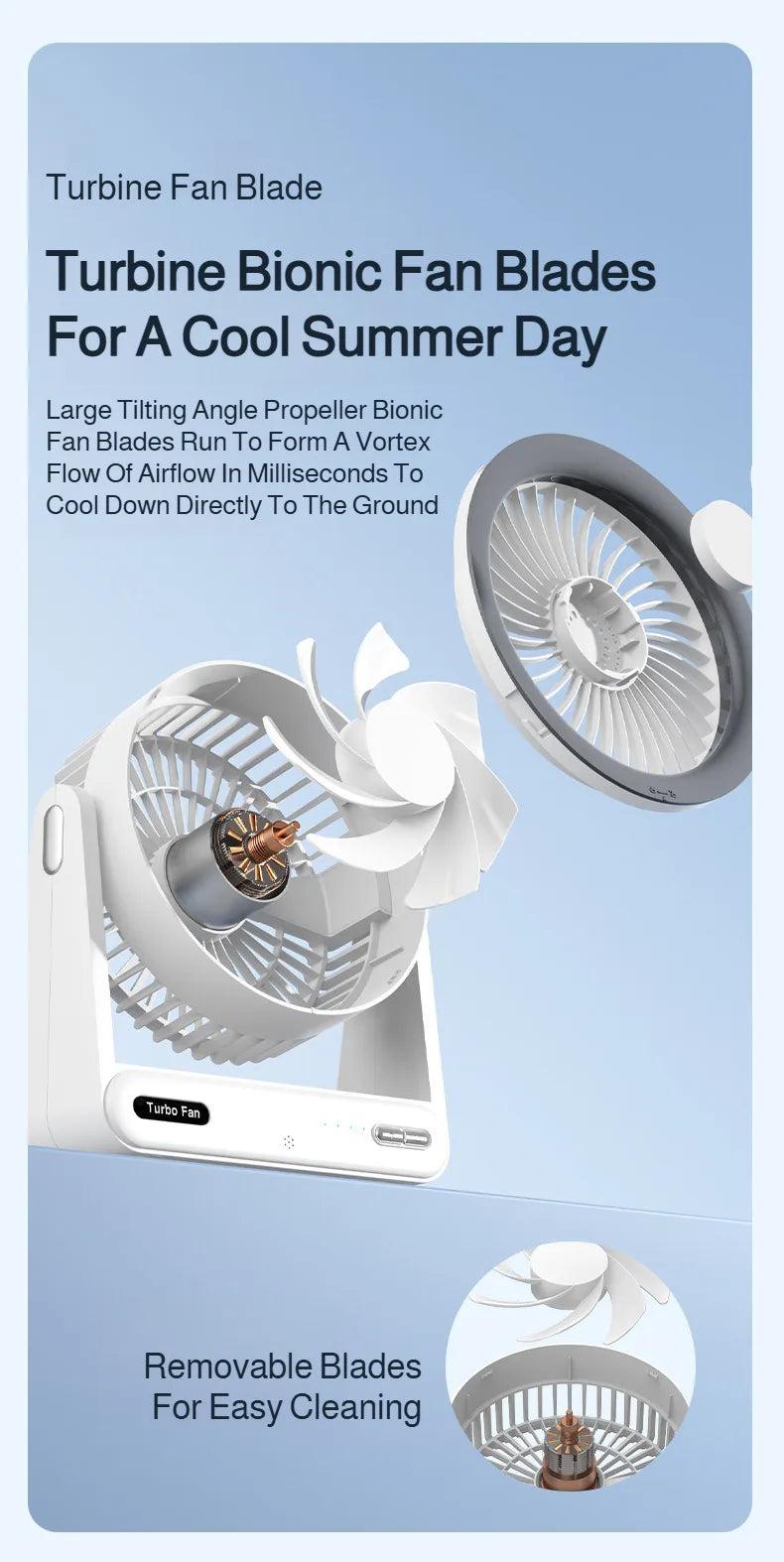Smart Voice Control Desk Fan with Timer Wall Mountable Mini Circulation Fan for Home and Office Use