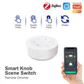 Works with Tuya ZigBee Smart Knob Switch Wireless Scene Switch Button Remote Dimmer Battery Powered Automation for Smart Life AP