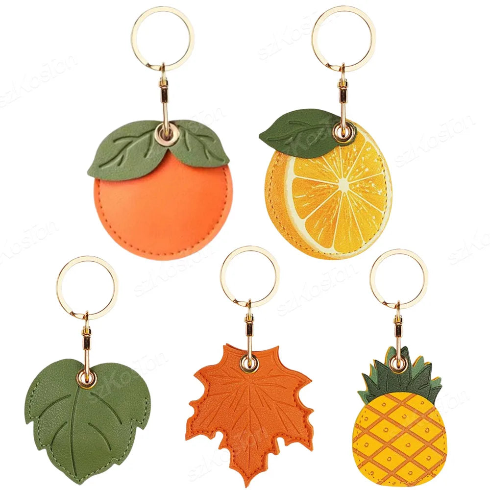 Keyring For Airtags Protective Case Retro High Quality Leather Keychain For Apple Anti-lost Tracker Locator Device Accessories