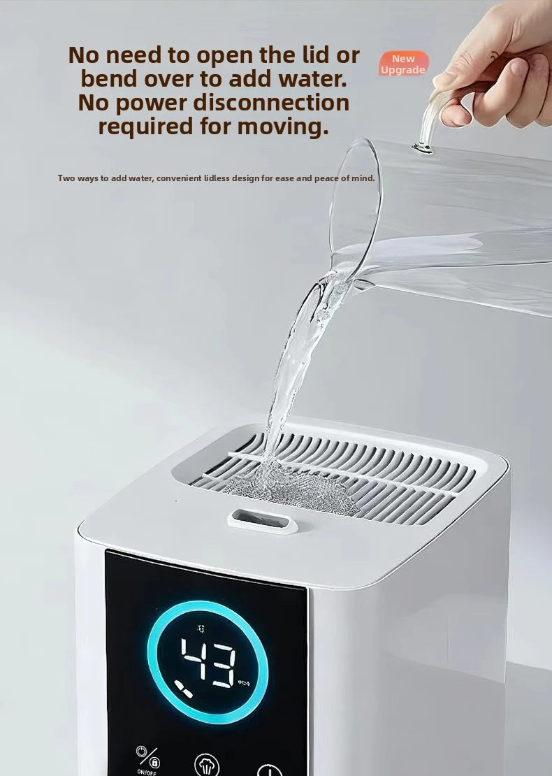 9L Smart Humidifier for Bedroom Ultrasonic Large Mist Air Humidifier Ultra-Quiet 28dB, Auto Shut-Off, Baby Safe White
