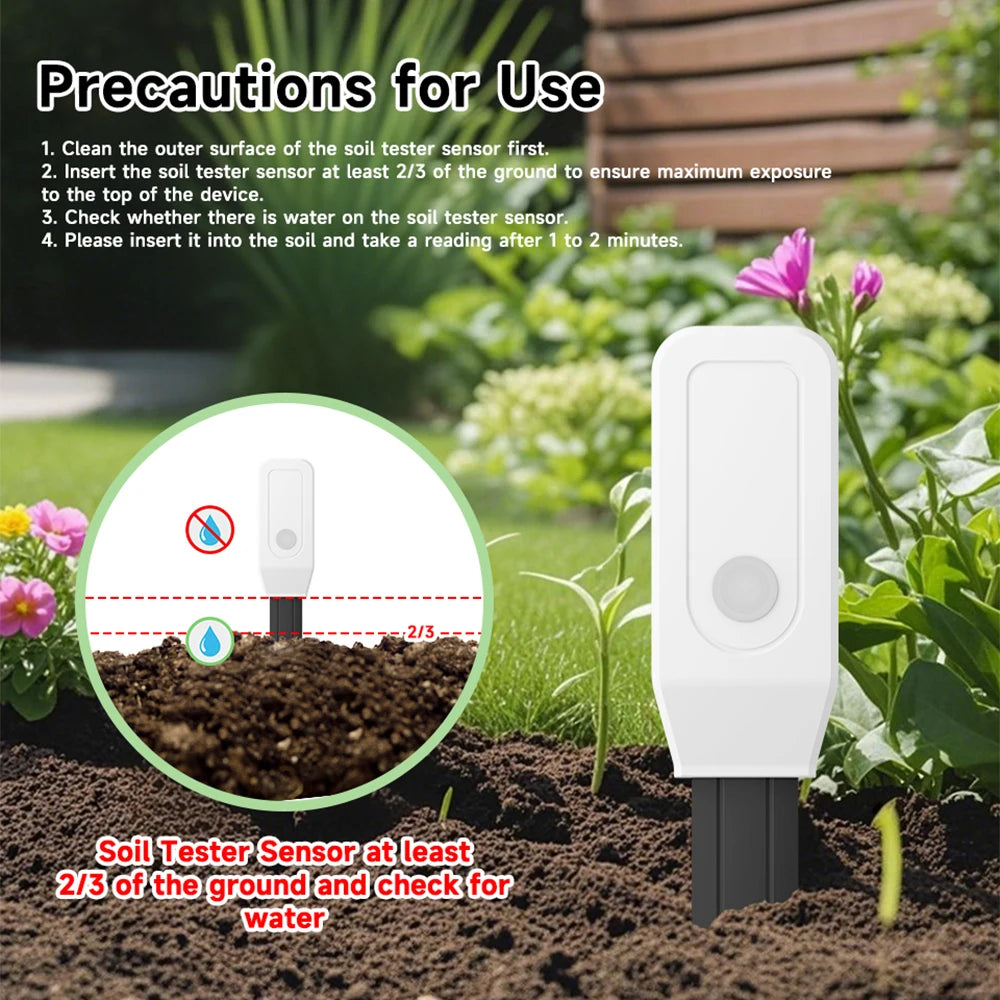 Tuya WiFi Soil Moisture Meter Temperature Humidity Sensor Garden Plant Monitor for Automatic Watering Smart Life App Control