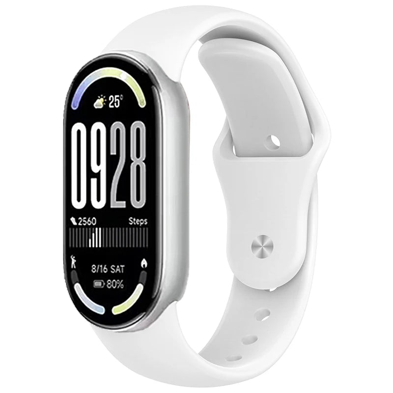 Soft Silicone Strap for Xiaomi Mi Band 10 9 8 NFC Smart Watch Sport Replaceable Bracelet Correa for Mi Band 10 Breathable Strap
