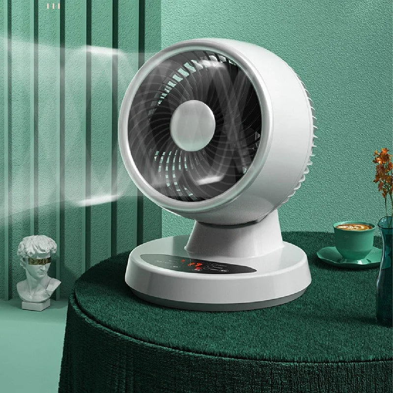 USB Smart Air Circulation Fan Electric Fan Floor Fan Silent Desktop Turbine Dormitory 3 Gear Cooling Timed Electric Fan Summer