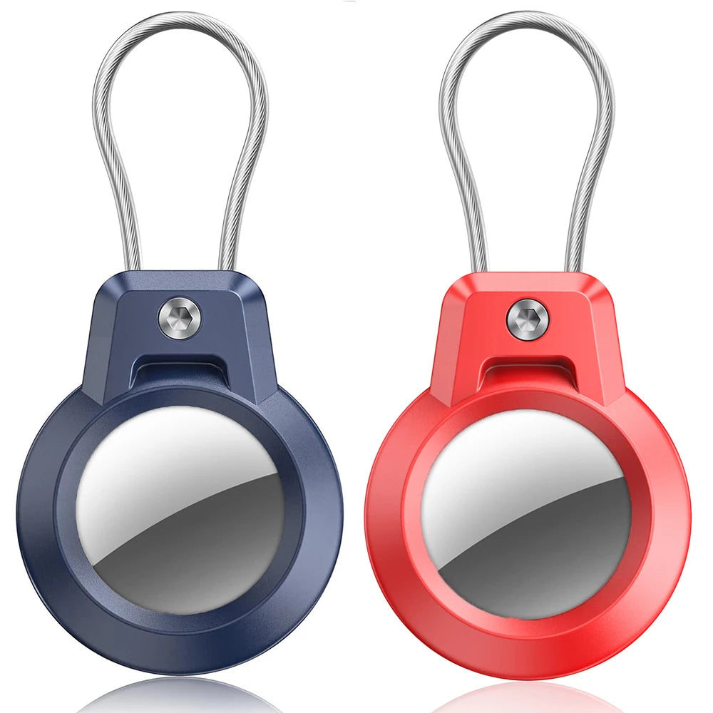 GITFOS AirTag Holder for Apple Airtags Case with Steel wire line and 360 Degrees Protective for Luggage Backpack Keys