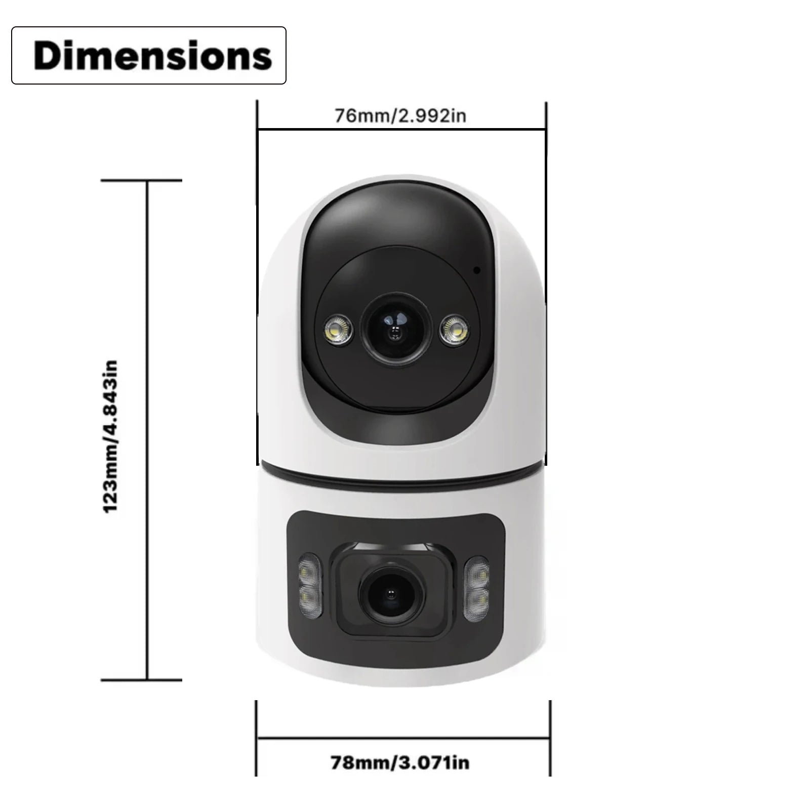 YOOSEE 8MP Indoor Smart WiFi Camera Dual Lens IP Camera Color Night Vision Two-Way Audio Security CCTV Surveillance Baby Monitor