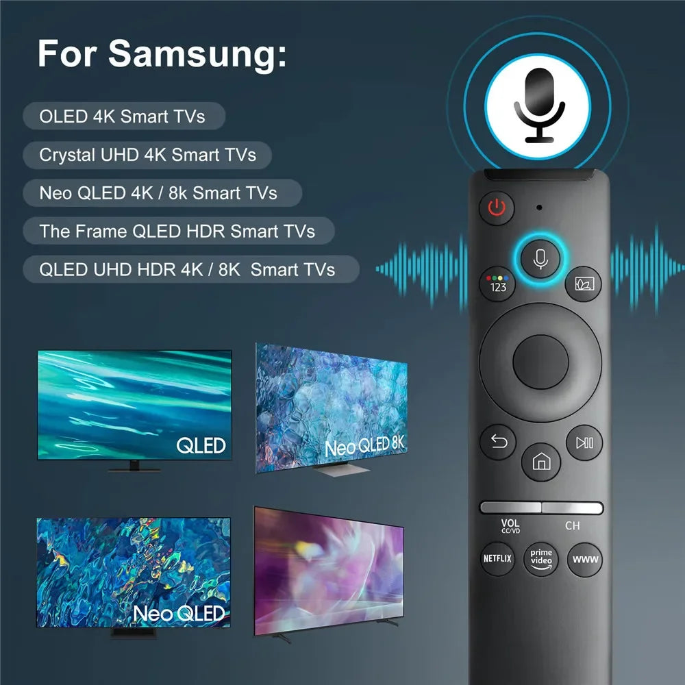 BN59-01312F Replacement Voice Remote for Samsung Smart TV QLED UHD 4K 8K UN55RU740DF UN55RU740DFXZA UN65RU740DF UN65RU740DFXZA