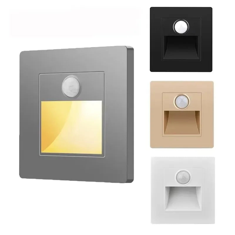 Motion Sensor Light AC110V-220V Infrared Human Body Induction Night Footlight LED PIR Sensor Stairway Corridor Foyer Lighting