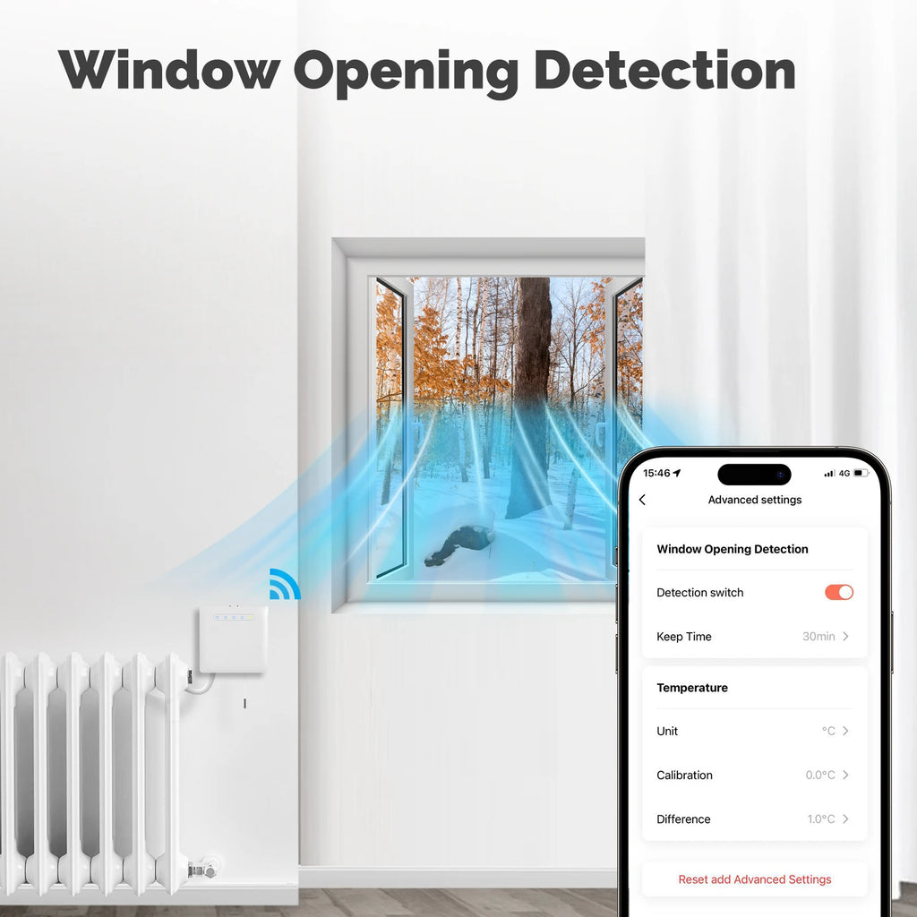 Wifi Smart Thermostat For Pilot Wire Heating Radiator Support Ecowatt Electricity Monitoring App Remote Control Alexa GoogleHome