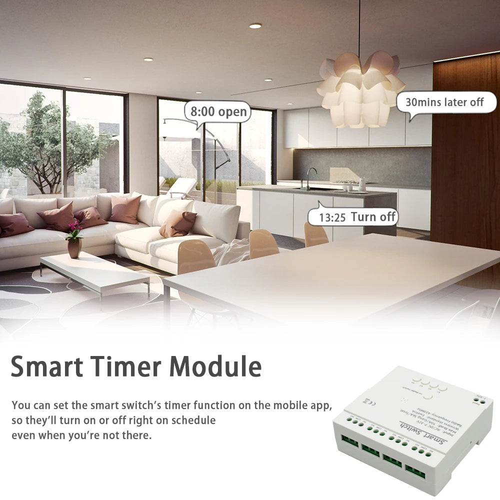EWelink WiFi Smart 4CH Switch 220V 10A Relay Module APP Remote Control 12V 24V 85-250V Receiver Google Home Alexa