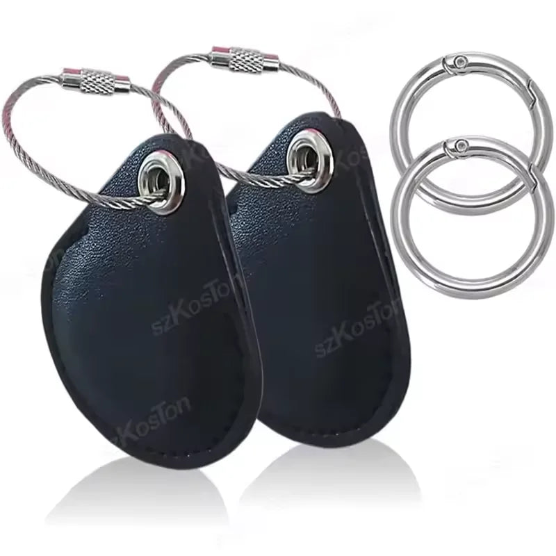 Keyring For Airtags Protective Case Retro High Quality Leather Keychain For Apple Anti-lost Tracker Locator Device Accessories