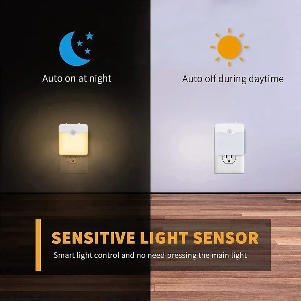 LED Night Lamp Wireless Motion Sensor Light US EU UK AU Plug Sensor Night Lamp Dimmable Lights for Bedroom Corridor Lighting