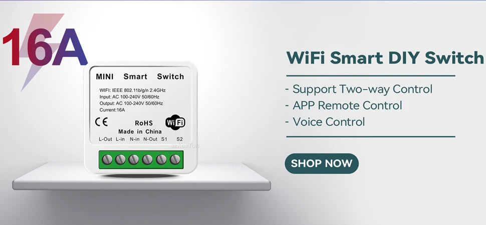Tuya Wifi Smart Switch Module Smart Home DIY Breaker 1 2 3 4 Channel Supports 2 Way Control Voice Works with Alexa Google Alice