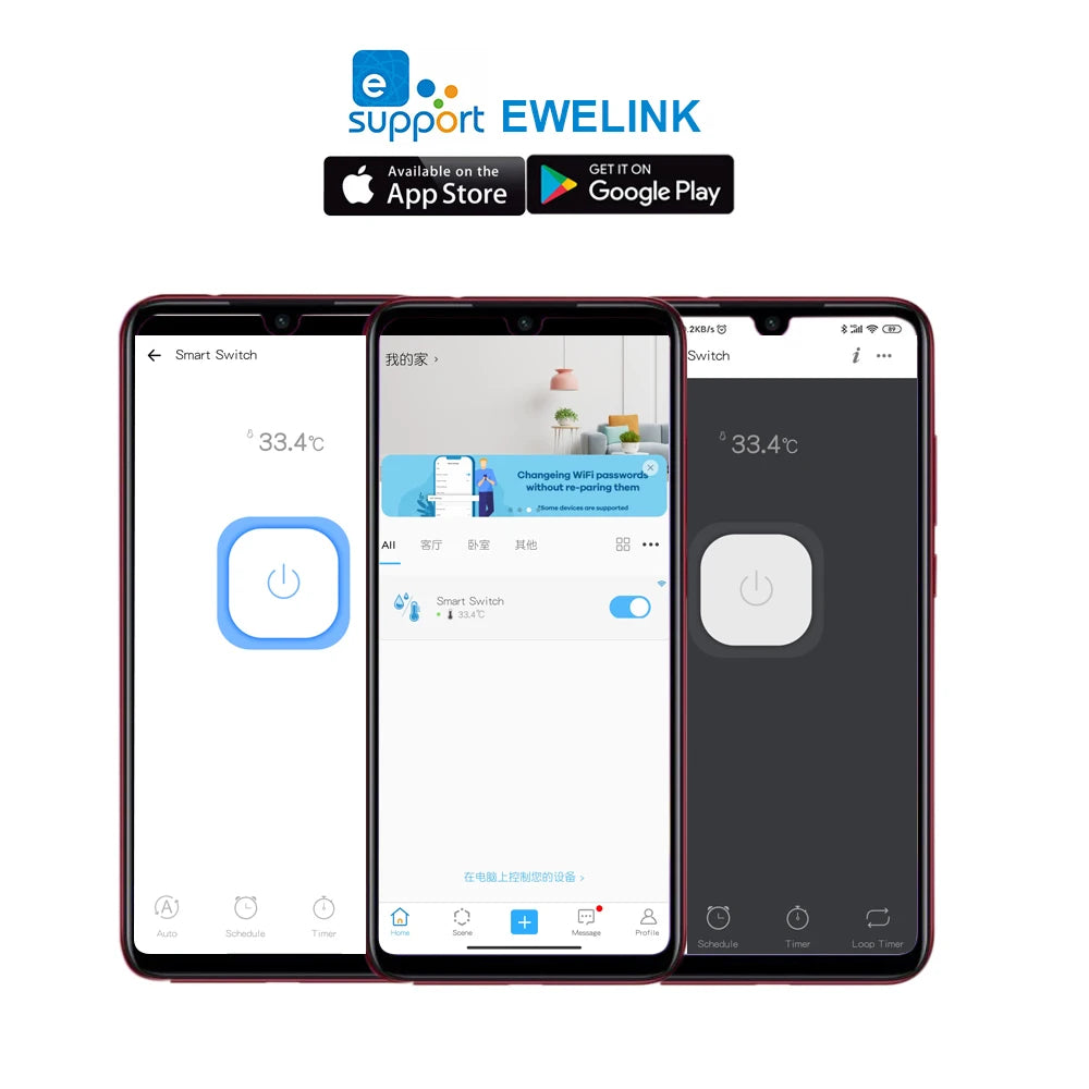 Smart Temperature Humidity Wifi Switch 10A 2000W Intelligent Monitoring Thermostat Compatible with Ewelink Alexa Google Home