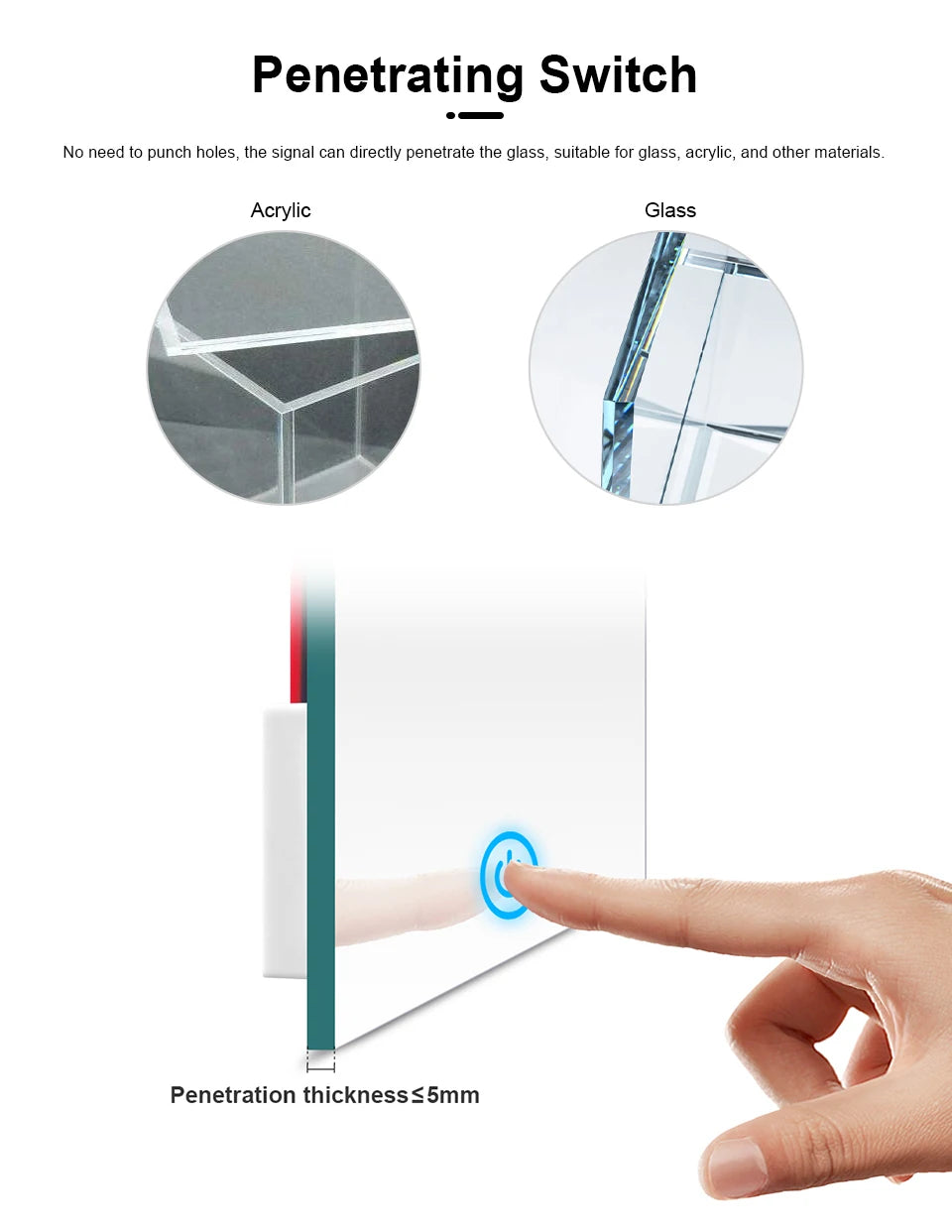 12V LED Dimmer Switch Capacitive Brightness Adjustable Touch Sensor Switch For Bathroom Mirror Light Backlight Decoration
