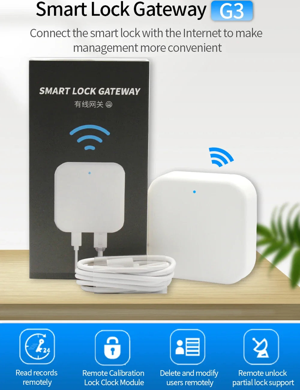 TTLOCK Gateway G2 G3 G3P G4 Bluetooth To Wifi Gateway Hub WIFI/RJ45/POE/4G TLE for Smart Home Door Lock Ttlock App Phone Control