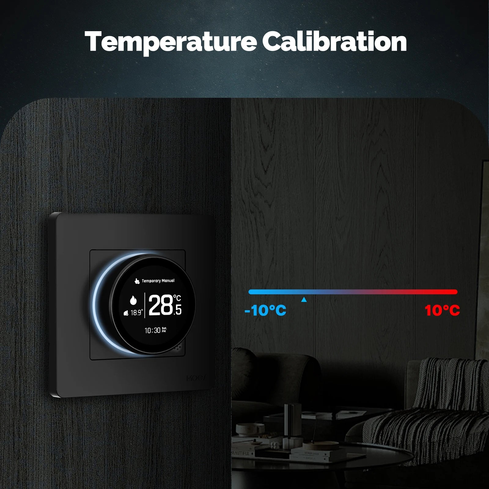 MOES Tuya ZigBee Smart Knob Thermostat Star Ring Series Temperature Controller Water Boiler Electric Heating With Alexa Google