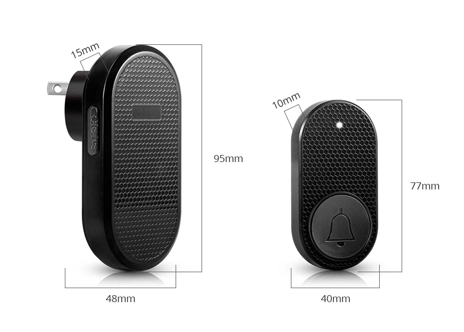 KERUI Wireless Doorbell with 33 Songs Melody Smart Home Welcome Chime Kit 4 Level Volume Intelligent Door Bell 150m Transmission