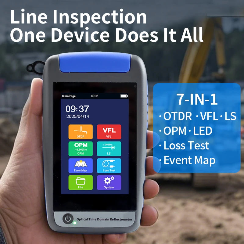 Mini Active OTDR Fiber Optic Tester Smart ODTR Optical Fiber Reflectometer Breakpoint Loss Living Test OPM VFL 1310 1550 1625nm