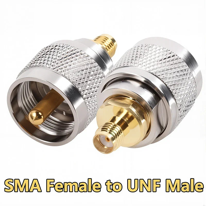 2Pcs Copper SMA Female Jack to UHF PL259 SO239 TNC N Male Female RF Coax Coaxial Straight Connector Converter