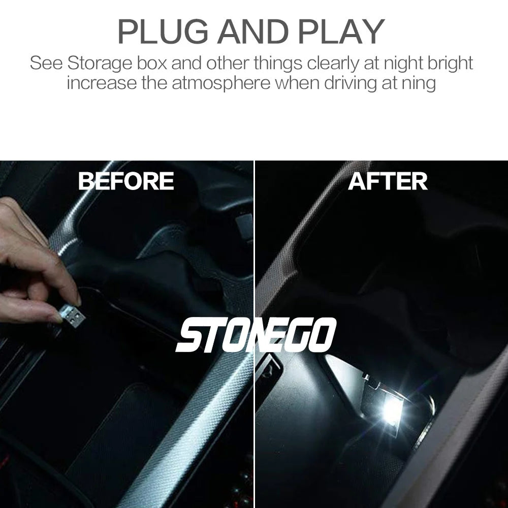 Universal Mini Atmosphere Lights Romantic USB Led Light Plug-In 5V Lamp Interior Ambient Lighting Car Accessories Home Decor