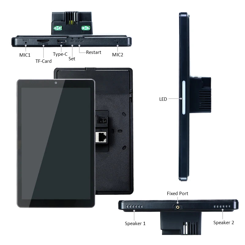 2026 New Wall-Mounted Android 13/14 OS, PoE Tablet Smart Home Control Panel, Built-in Proximity Sensor, RS485, RJ45, Camera, LED
