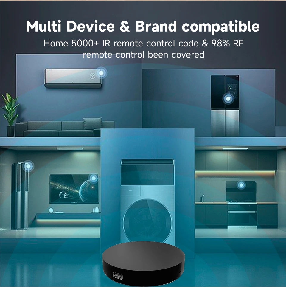 Tuya WiFi Remote controller IR RF Control Tuya Smart Home Appliance TV Light Voice Control Compatible with Alexa Google Home APP
