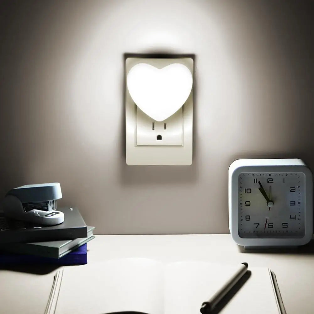 Heart Shape Night Light LED Night Light Sensor Control Night Lamp Energy Saving LED Sensor Lamp Bedroom Stair Hallway Night Lamp