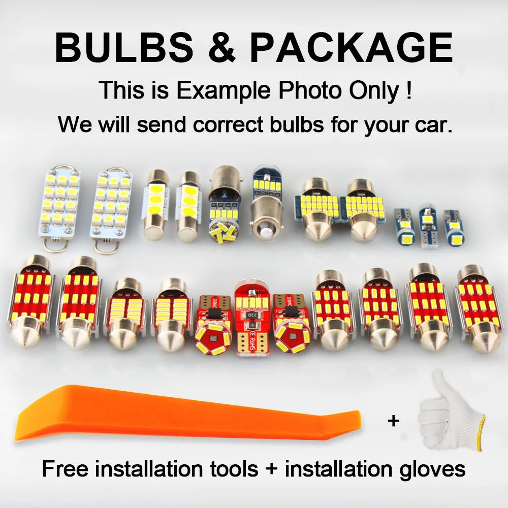 14Pcs For Ford Mondeo 3 MK3 2001 2002 2003 2004 2005 2006 2007 Trunk Bulbs Car Interior LED Light Kit Map Dome Sun visor Lamp