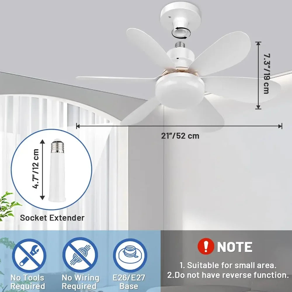 40W E27 LED Ceiling Fan Light Dimmable Color Temperature Modern Ceiling Mount Remote Control Smart Fan Lamp Home Bedroom Decor