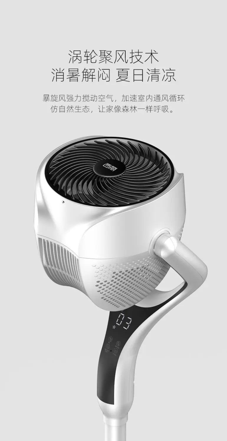 Air Circulator Fan: Smart Timer, Vertical Floor Fan – Quiet DC Inverter, High Wind Power