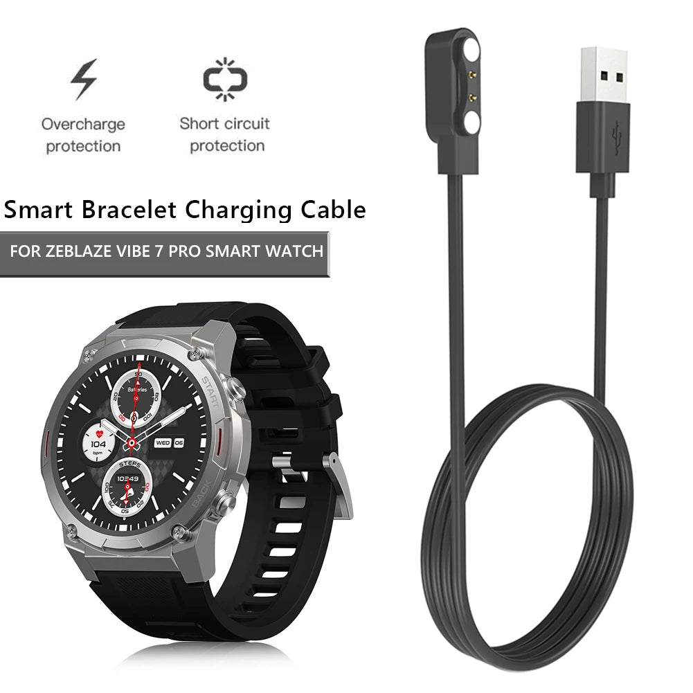 Magnetic Smart Watch Charging Cable Stable Charging USB Smart Watch Charger Smart Bracelet Charging Cable for Zeblaze Vibe 7 Pro