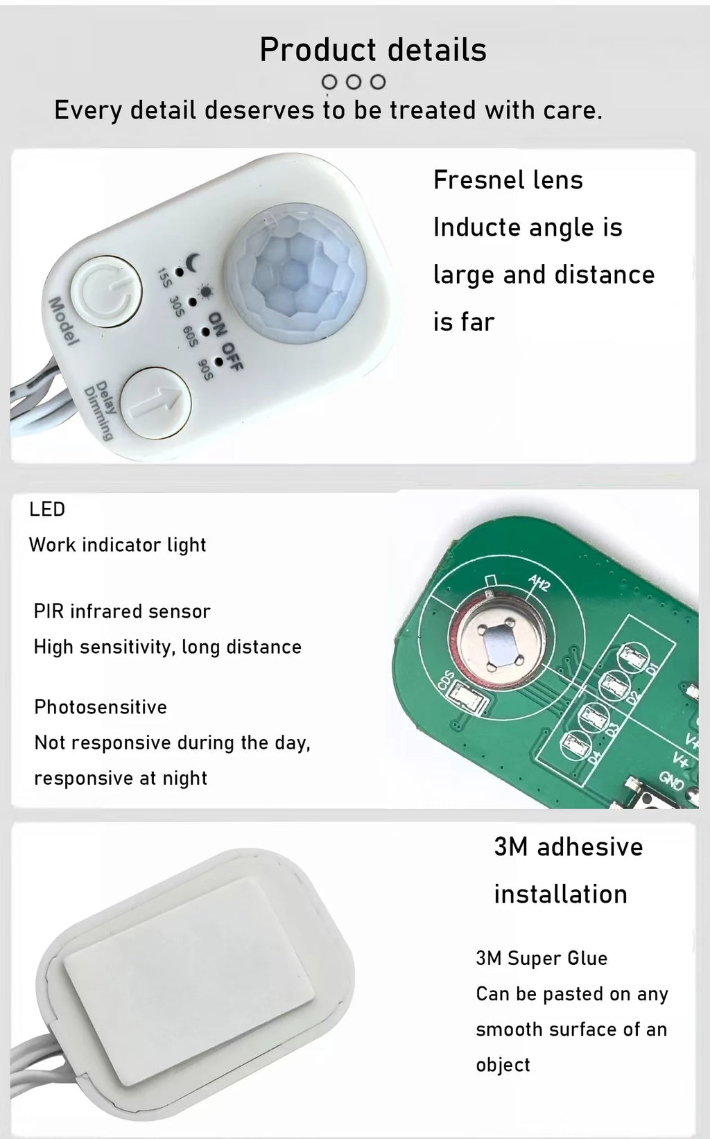 Body Infrared PIR Motion Sensor Switch Human Motion Sensor Detector Switch For LED Light Strip