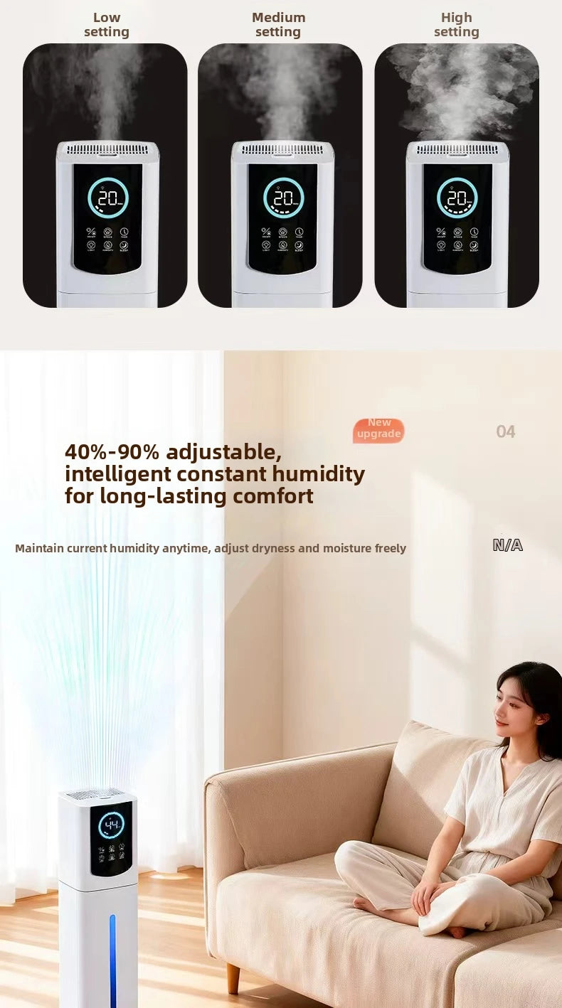 9L Smart Humidifier for Bedroom Ultrasonic Large Mist Air Humidifier Ultra-Quiet 28dB, Auto Shut-Off, Baby Safe White