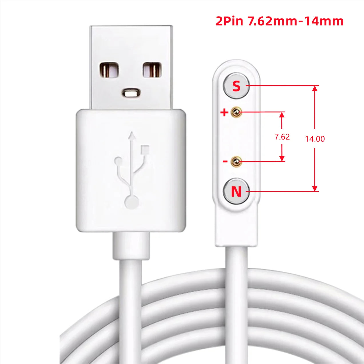 2Pin 4Pin 5Pin Magnetic Charging Cable USB Dock Charger Power Adapter For Smart Watch Juicer Thermo Cup Earphones Beauty Devices