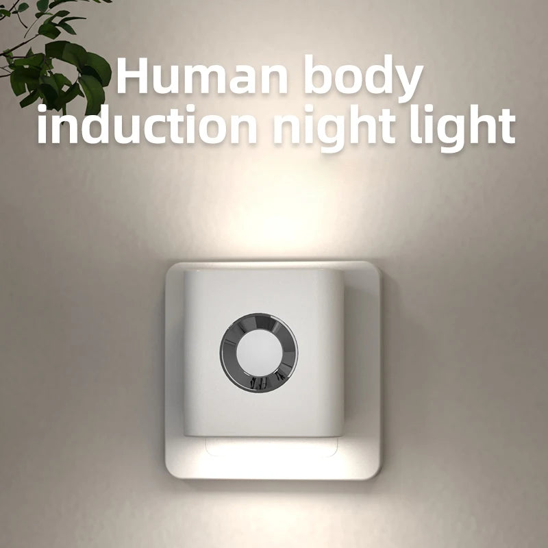 GGbingo Rechargeable Smart Home LED Night Light Lamp with Motion Sensor Kids Bedroom Decoration Light USB Lamp for Home Decor
