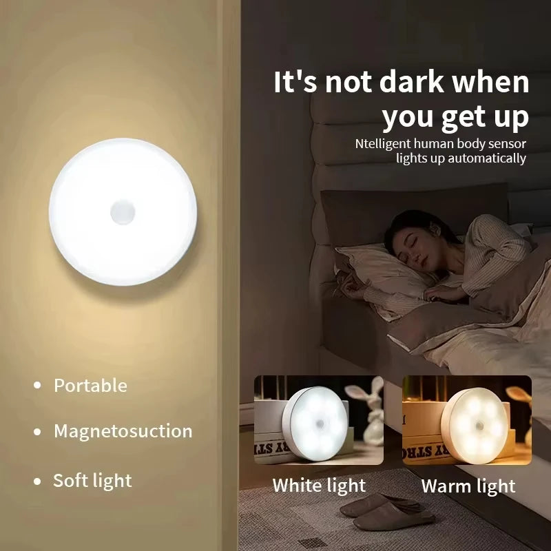 GGbingo-Motion Sensor LED Night Light Type-C Rechargeable, Kitchen Cabinet, Wardrobe Lamp, Staircase, Wireless Closet Light, HPH