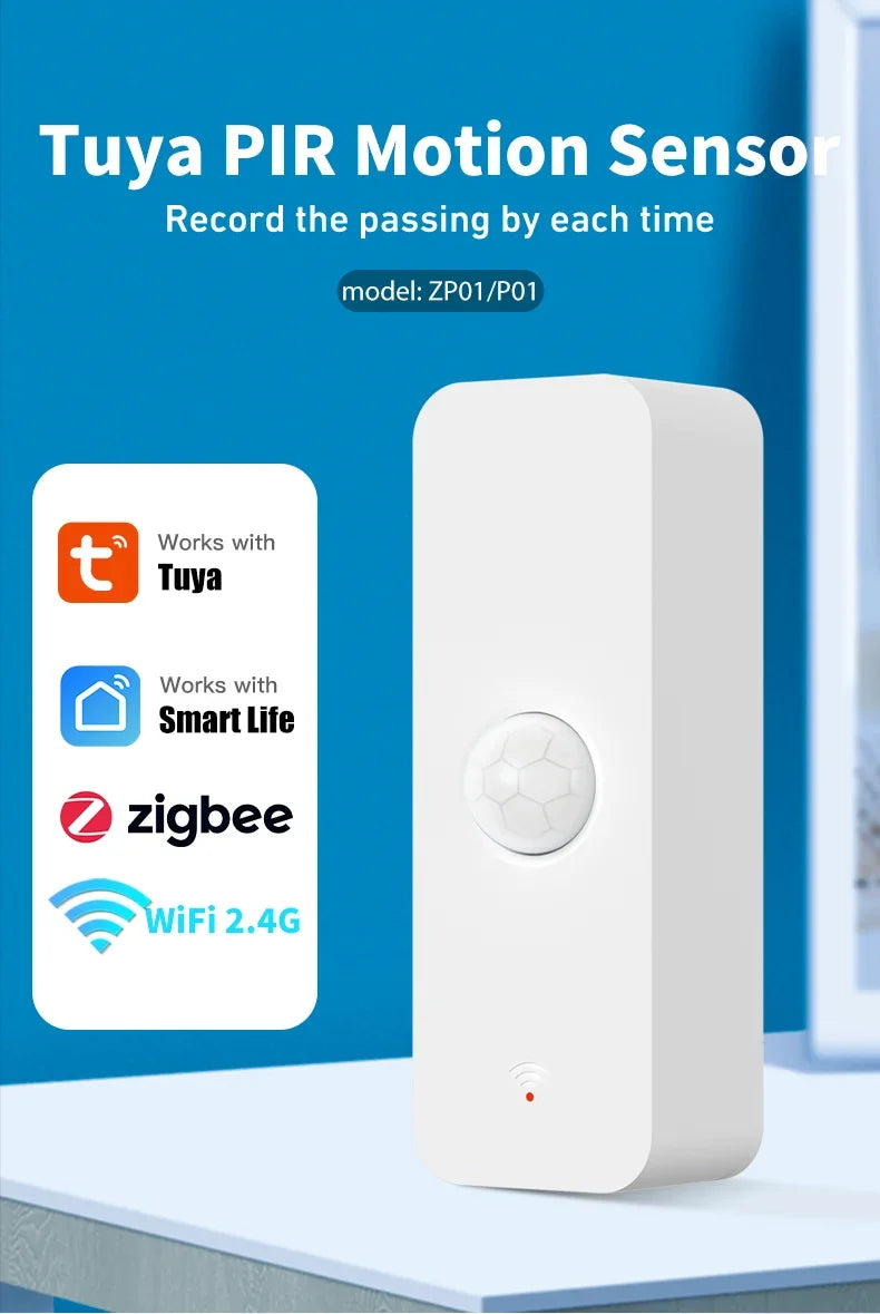 Tuya WiFi Zigbee PIR Motion Sensor Smart Home Human Body Infrared Detector Security Smart Life Works With Alexa Google
