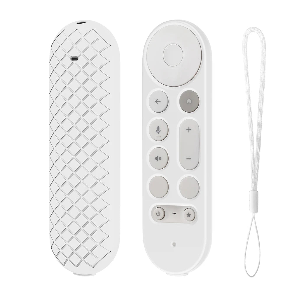 Silicone Remote Case Anti-Slip TV Remote Control Case with Lanyard Remote Protective Case Remote Cover for Google TV Streamer 4K