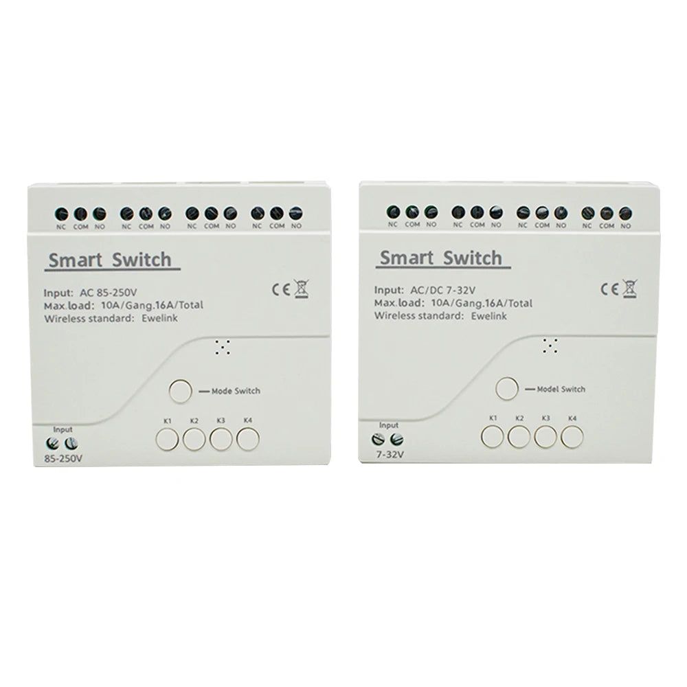 EWelink WiFi Smart 4CH Switch 220V 10A Relay Module APP Remote Control 12V 24V 85-250V Receiver Google Home Alexa