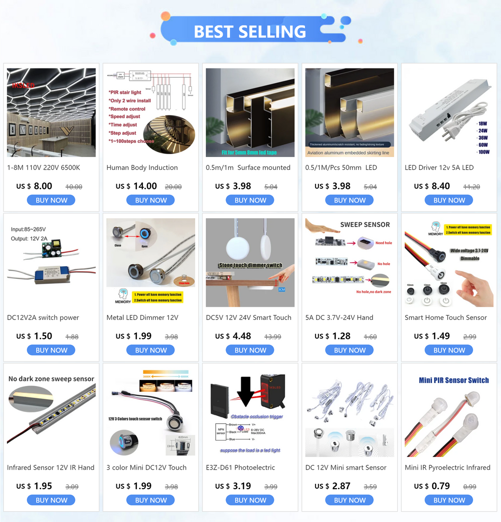 Smart Home Touch Sensor Button Dimmable Controller 19mm Switch for DC5V 12V 24V Smart Home Led Tape LED Dimmer Customized