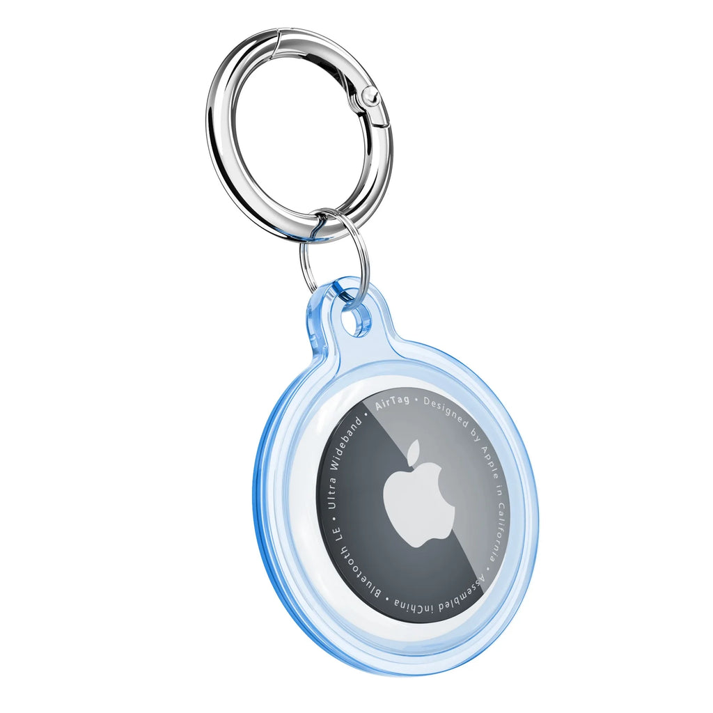 Waterproof Anti-lost Keychain Holder Transparent TPU Case for Apple Airtag Dog Cat Pet Collar Keys Tracker Protective Full Cover