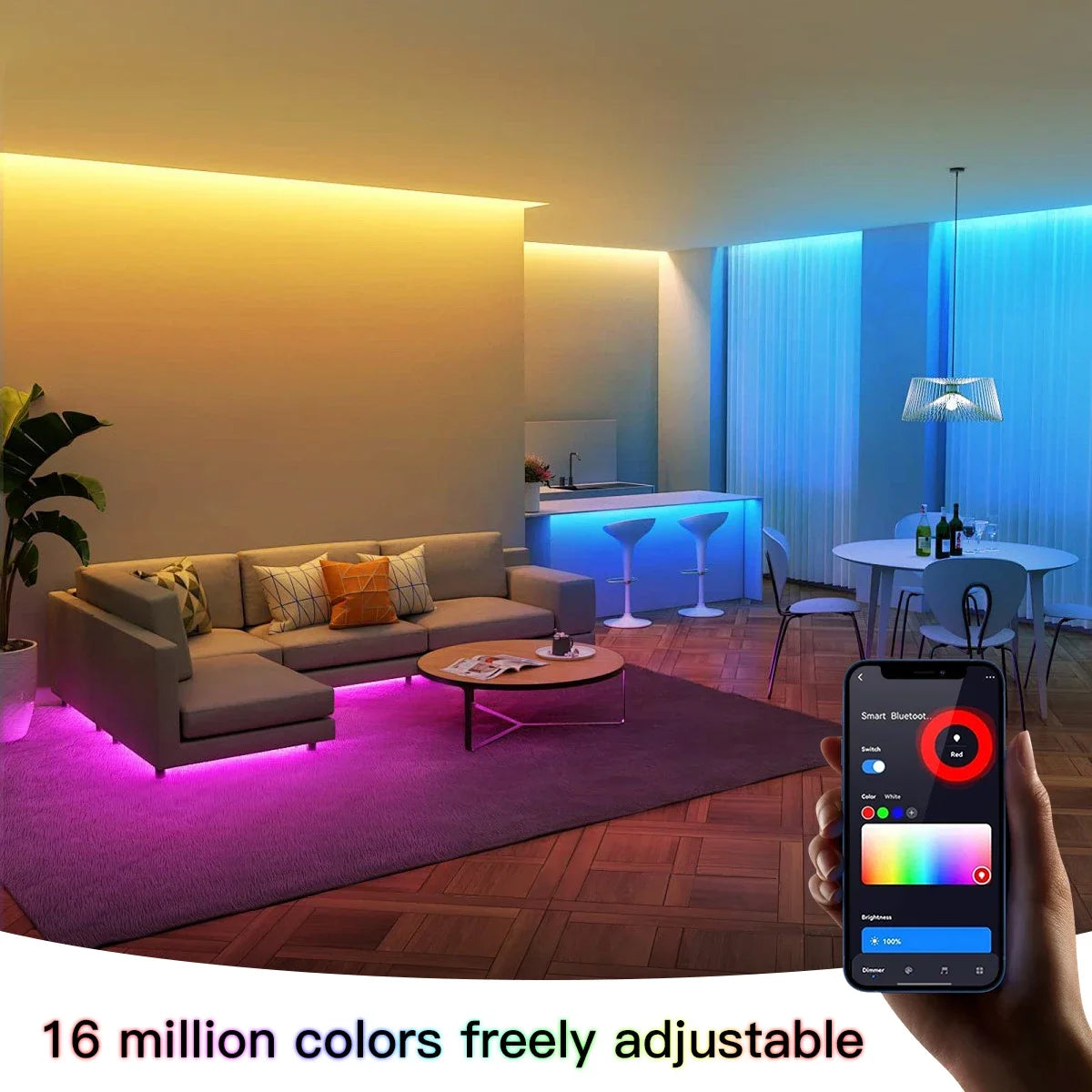 2/3/5m Popular Zigbee RGB Controller Tuya APP Remote Control LED Neon Strip Lights for Room Romantic Atmosphere Deocrative Lamp
